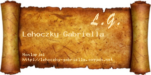 Lehoczky Gabriella névjegykártya