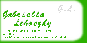 gabriella lehoczky business card